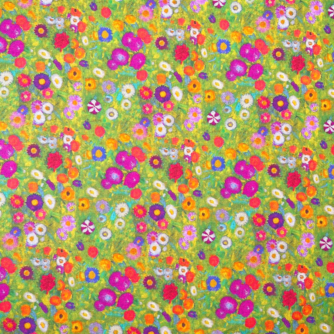 Multicolour Cotton Klimt's Garden Flowers