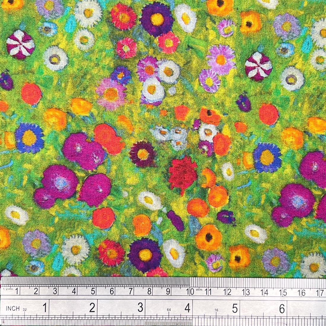 Multicolour Cotton Klimt's Garden Flowers