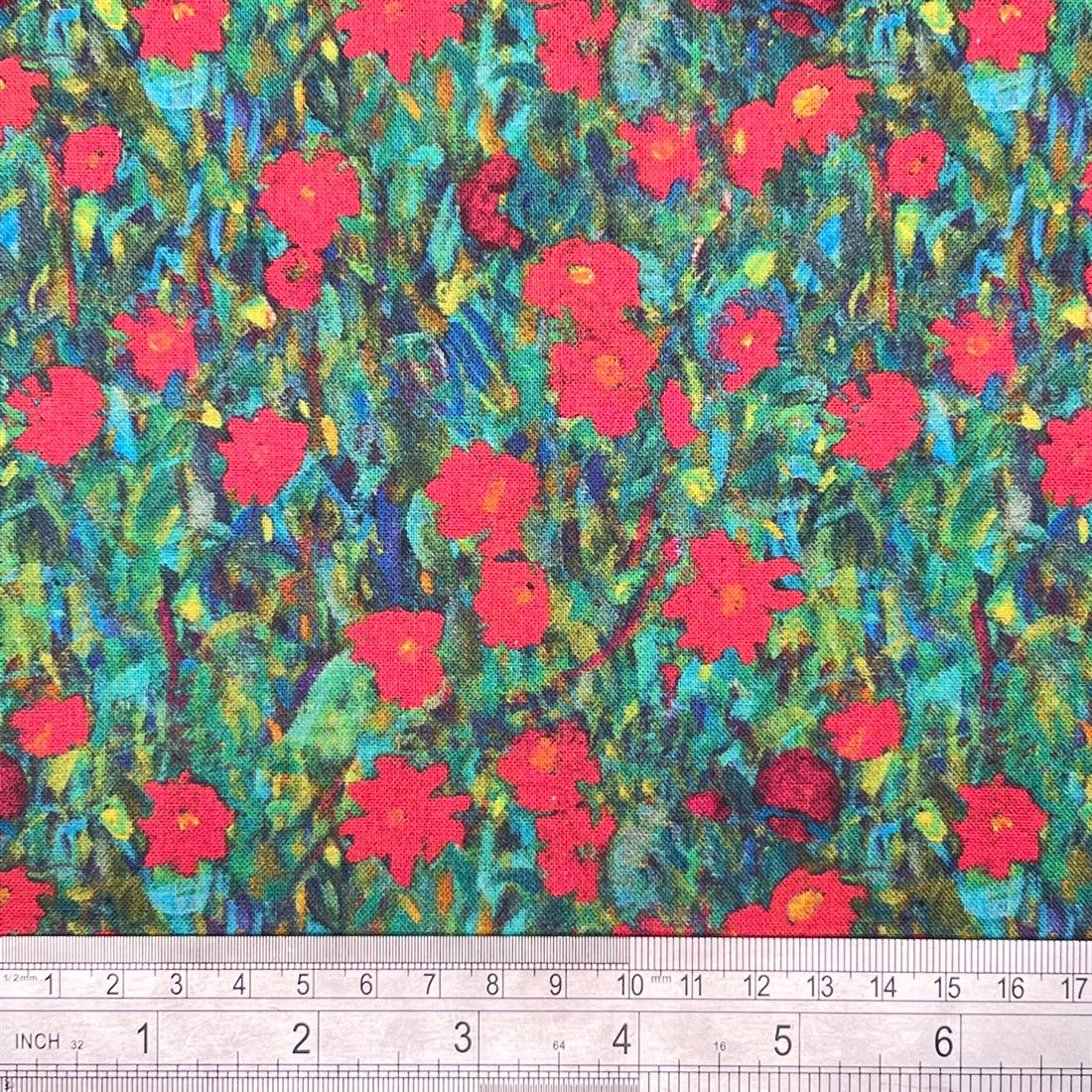 Multicolour Cotton Klimt's Farm Flowers