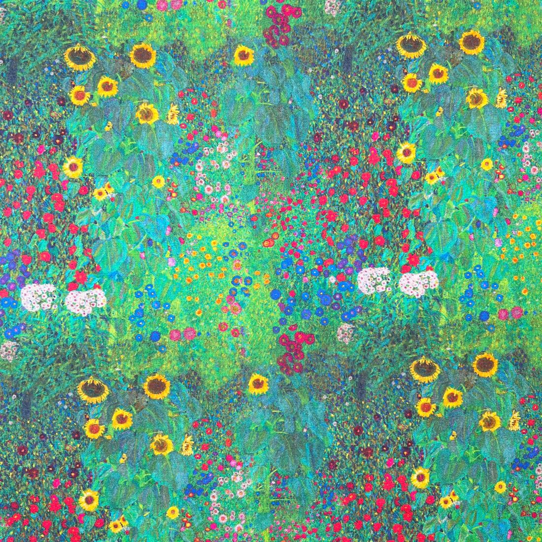 Multicolour Cotton Klimt's Farm Garden