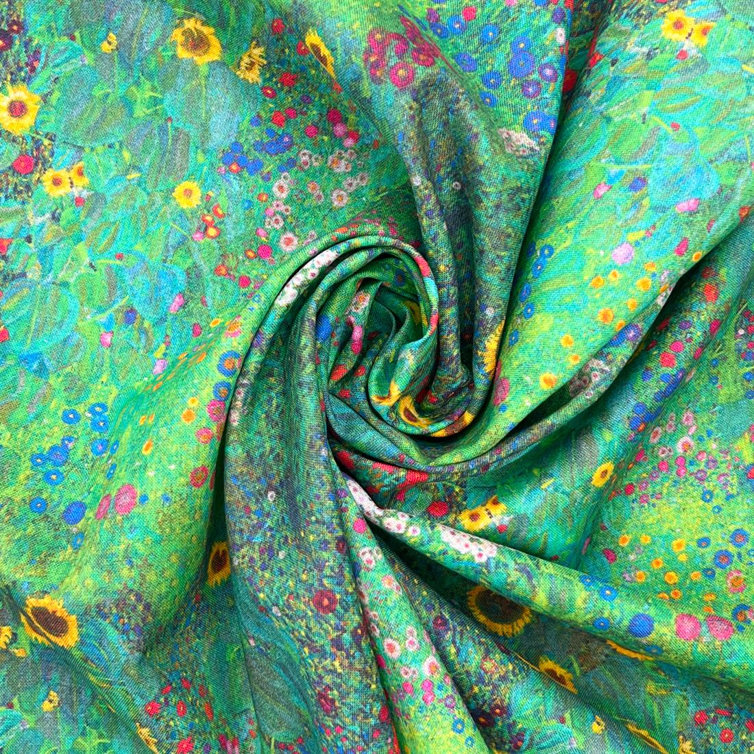 Multicolour Cotton Klimt's Farm Garden