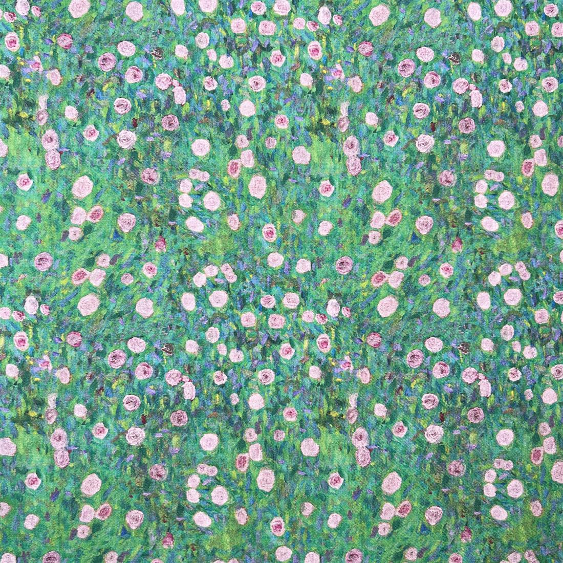 Multicolour Cotton Klimt's White Roses