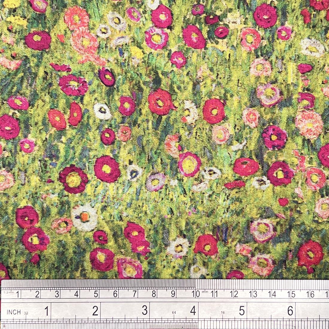 Multicolour Cotton Klimt's Roses