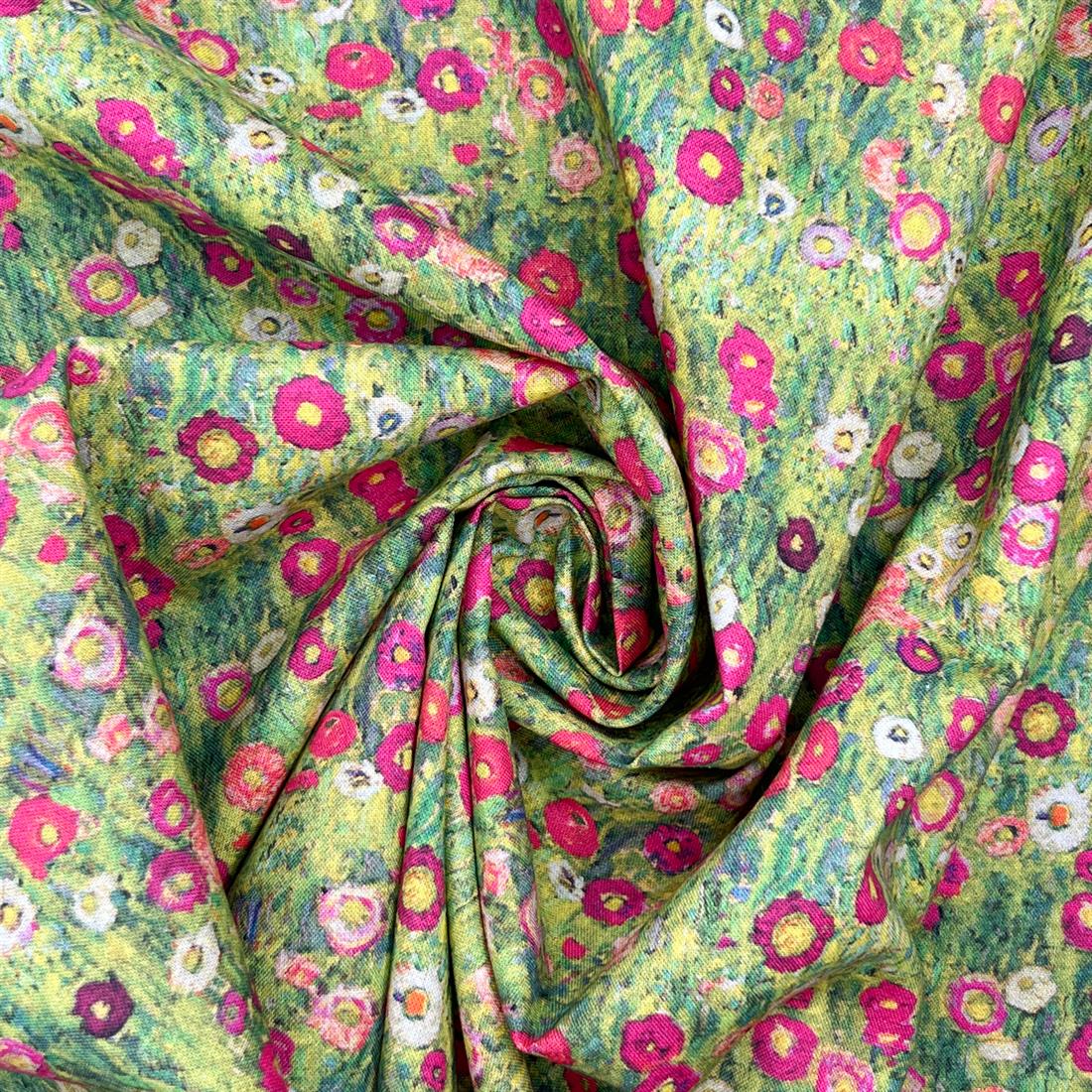 Multicolour Cotton Klimt's Roses