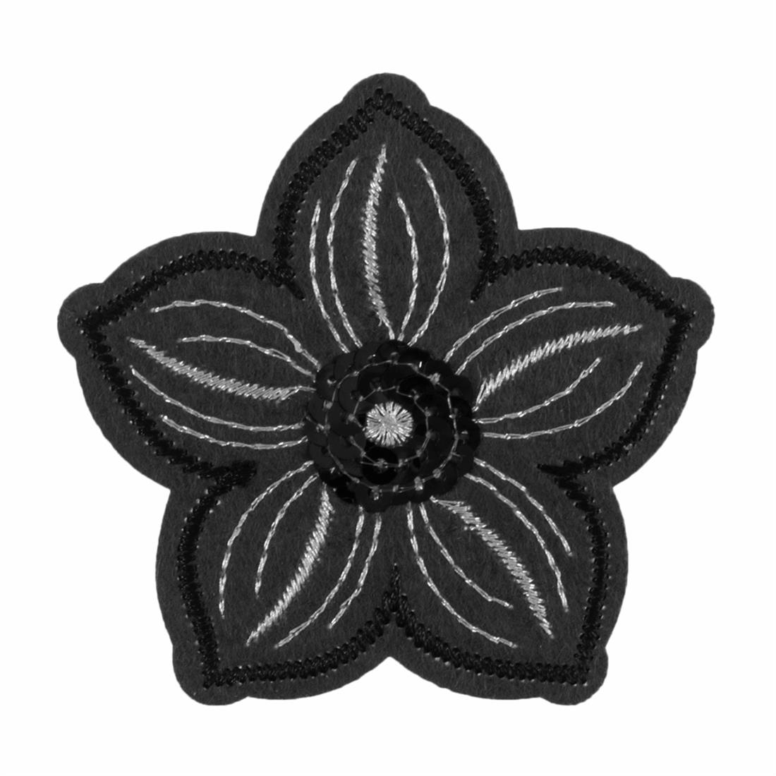 Grey Sequin Flower