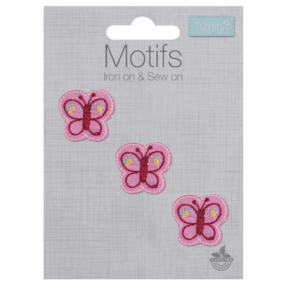 Three Pink Butterflies