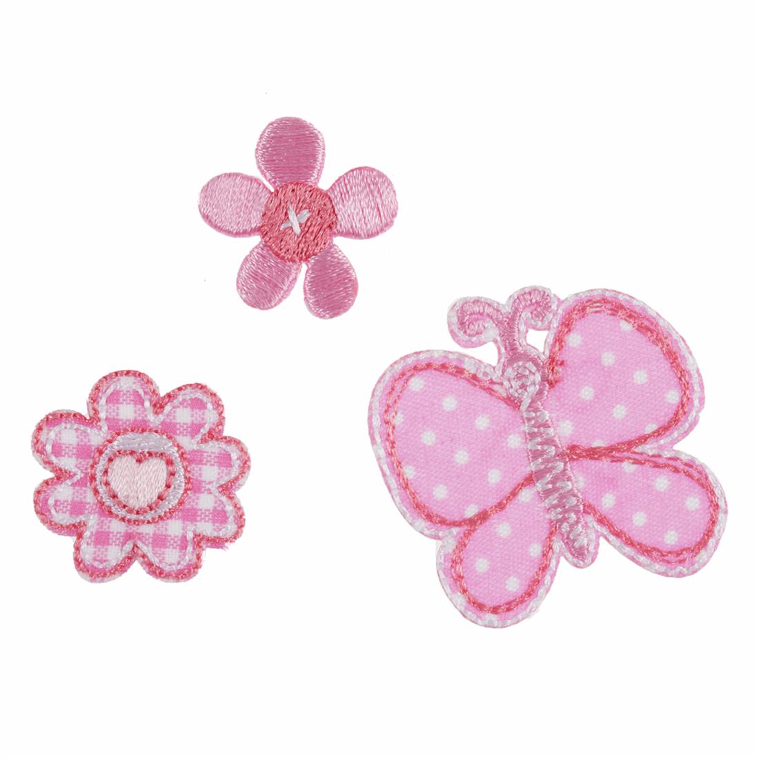 Pink Butterfly and Flowers