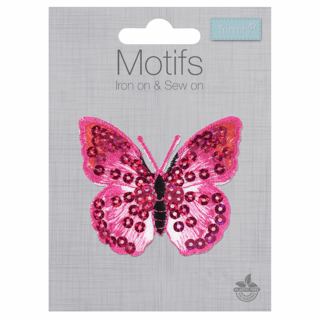 Pink Sequin Butterfly