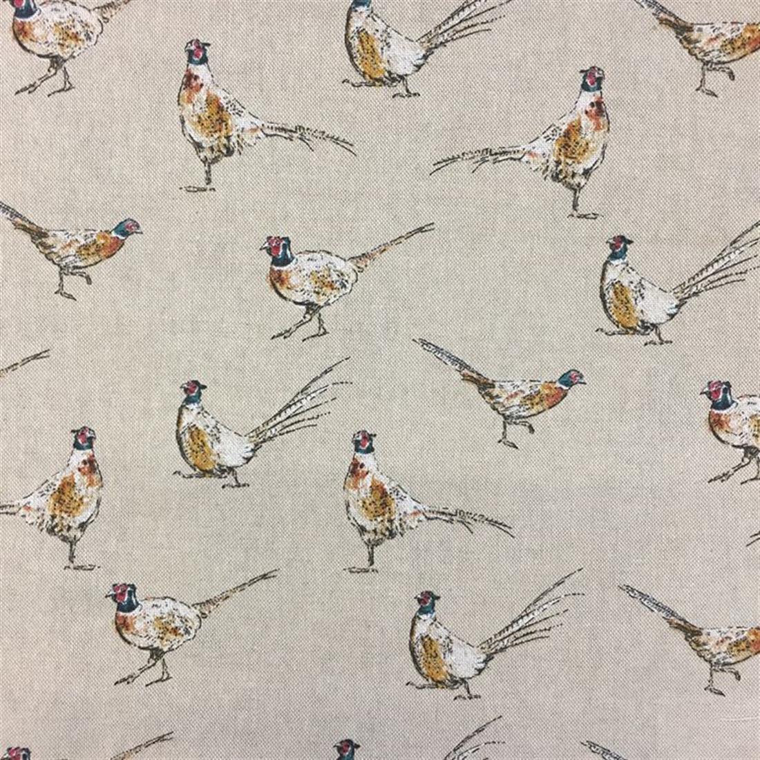 Natural Linen Printed Canvas Fabric