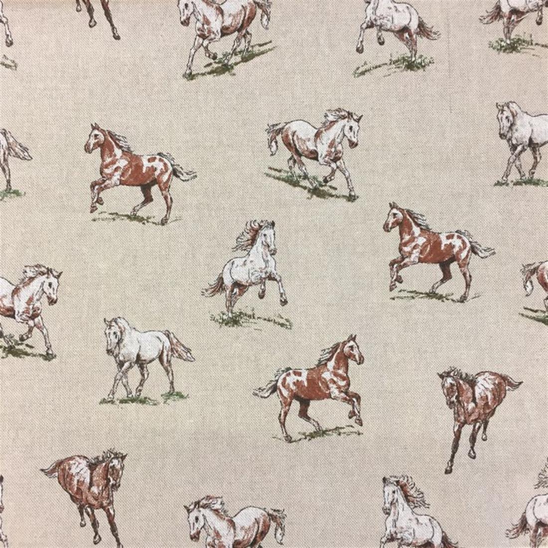 Natural Linen Printed Canvas Fabric