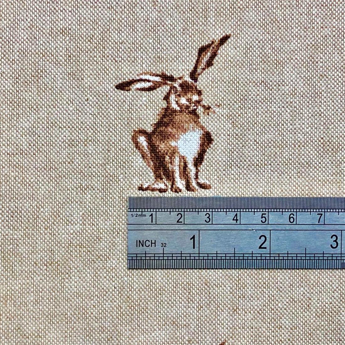 Natural Linen Printed Canvas Fabric