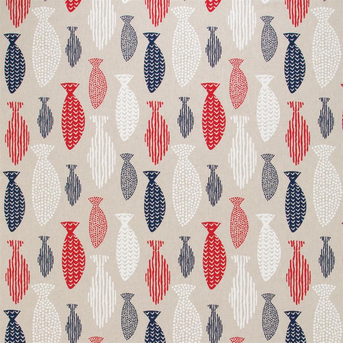 Nautical Linen Printed Canvas Fabric