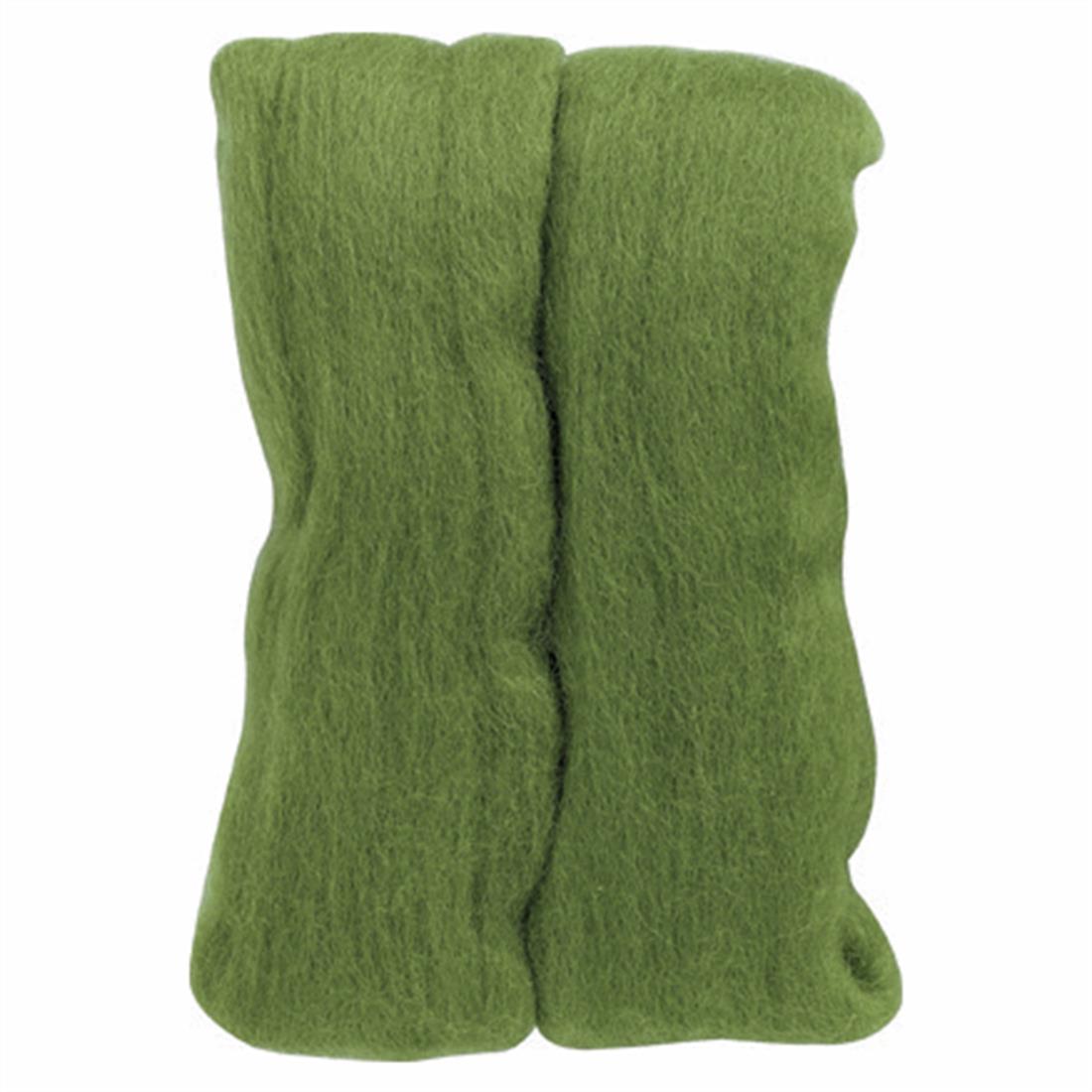 Moss Green 20g Clover Natural Wool Roving (Moss Green)