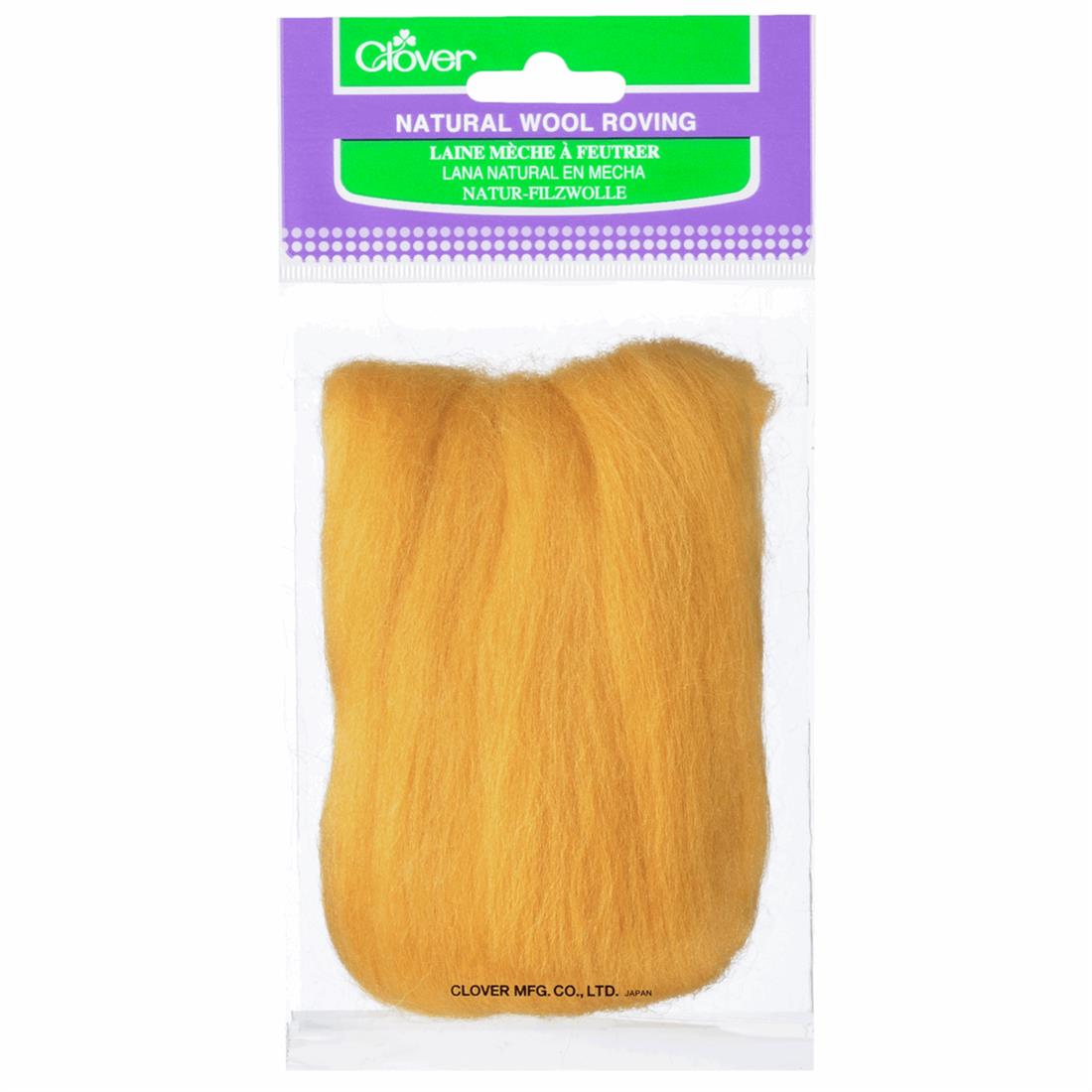 Gold 20g Clover Natural Wool Roving (Gold)