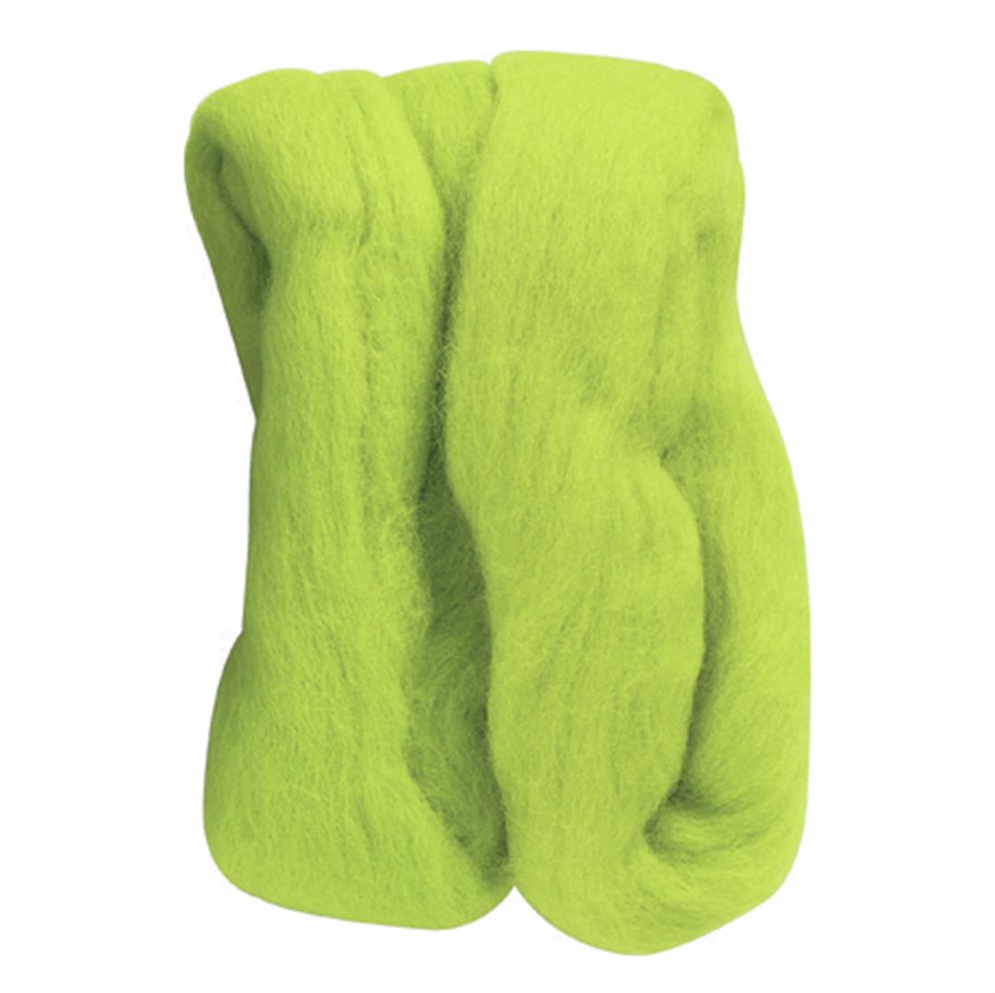 Lime Green - CL7921 20g Clover Natural Wool Roving