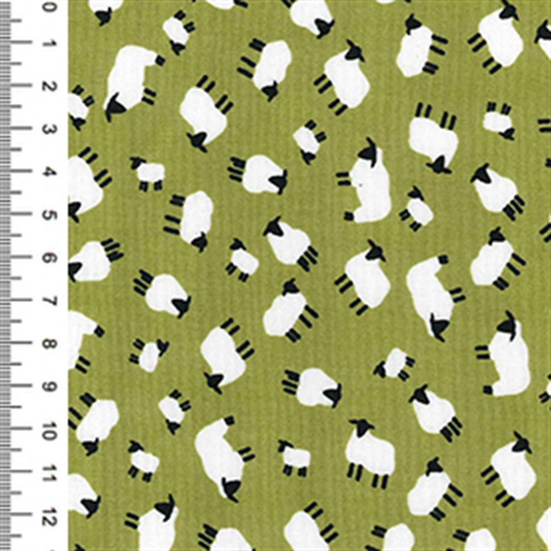 Green Printed Cotton Fabrics