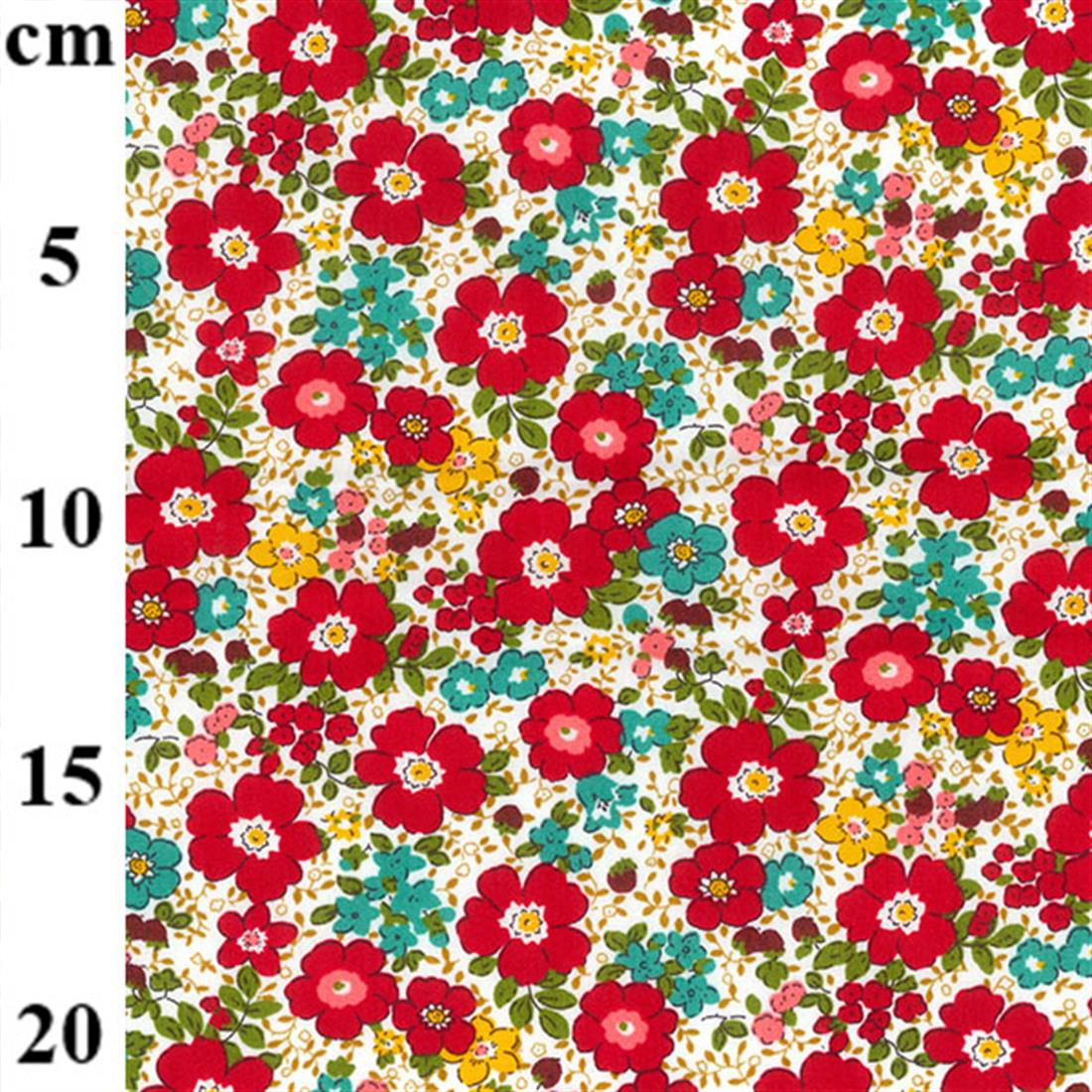 Red Printed Cotton Fabrics