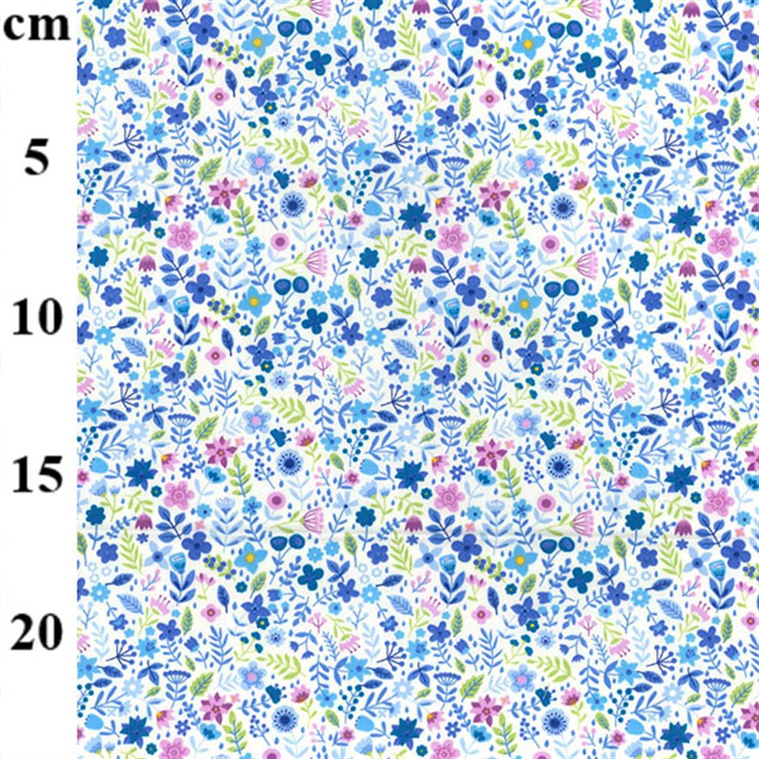 Blue Printed Cotton Fabrics