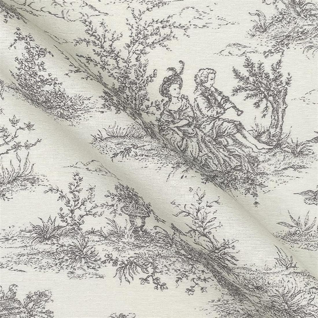 Grey Digital Print Cotton Toile