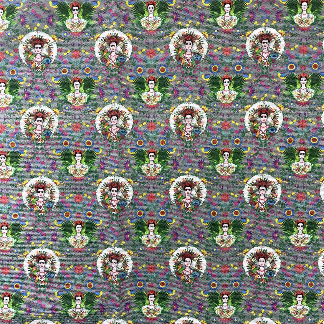 Grey Digital Print Cotton Frida