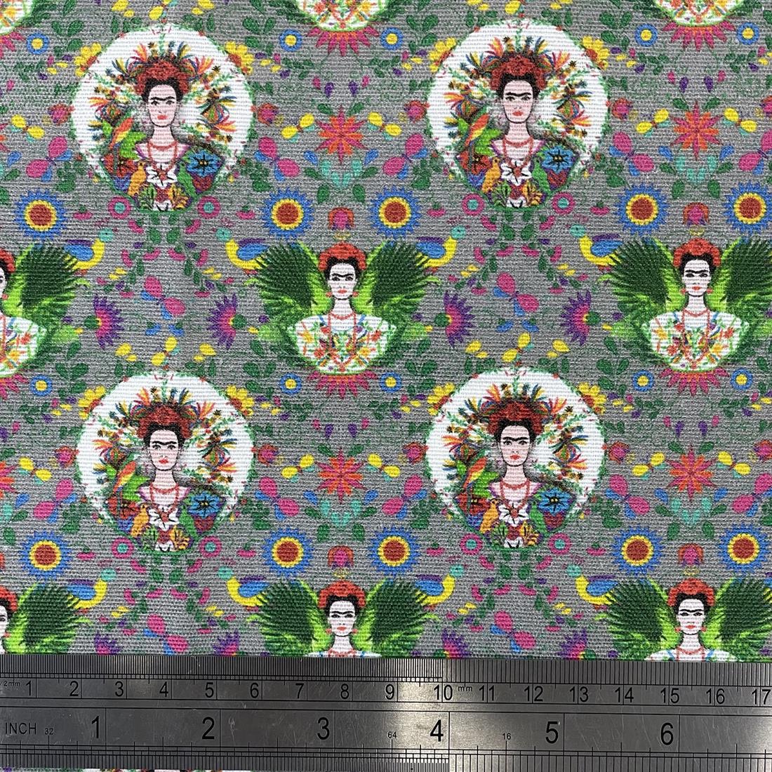 Grey Digital Print Cotton Frida