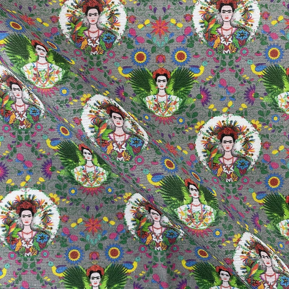 Grey Digital Print Cotton Frida