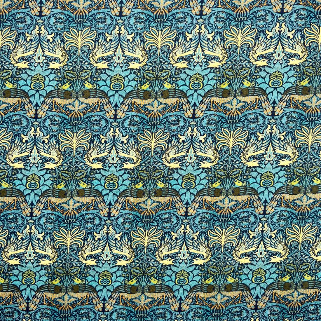 Multicolour Cotton William Morris - Peacock and Dragon