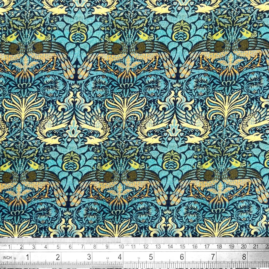 Multicolour Cotton William Morris - Peacock and Dragon