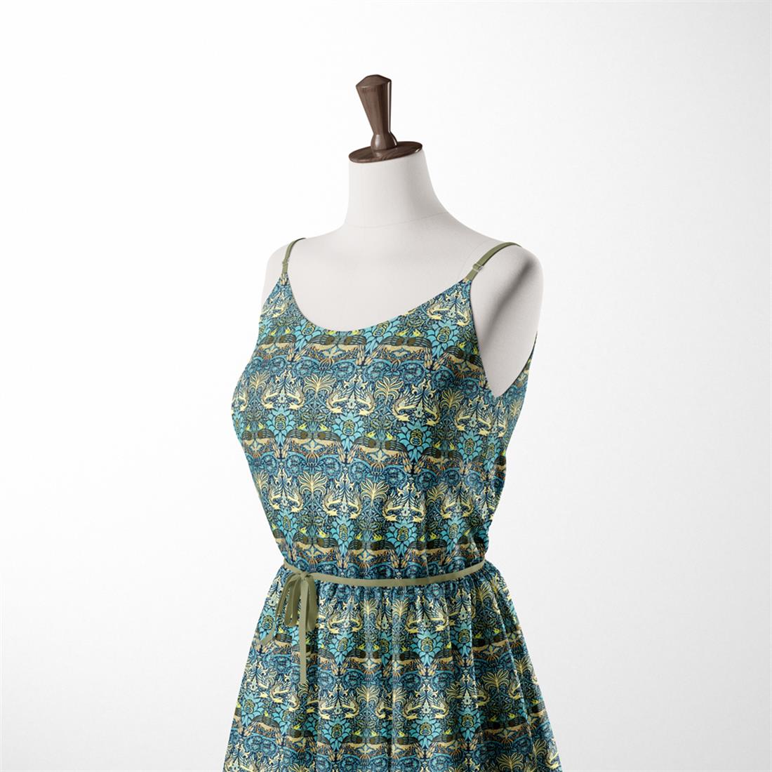 Multicolour Cotton William Morris - Peacock and Dragon