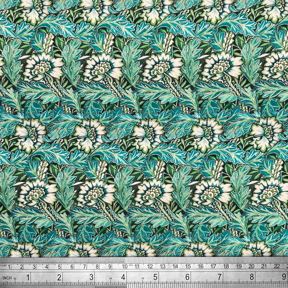 Multicolour Cotton William Morris - Vintage Anemone Flower