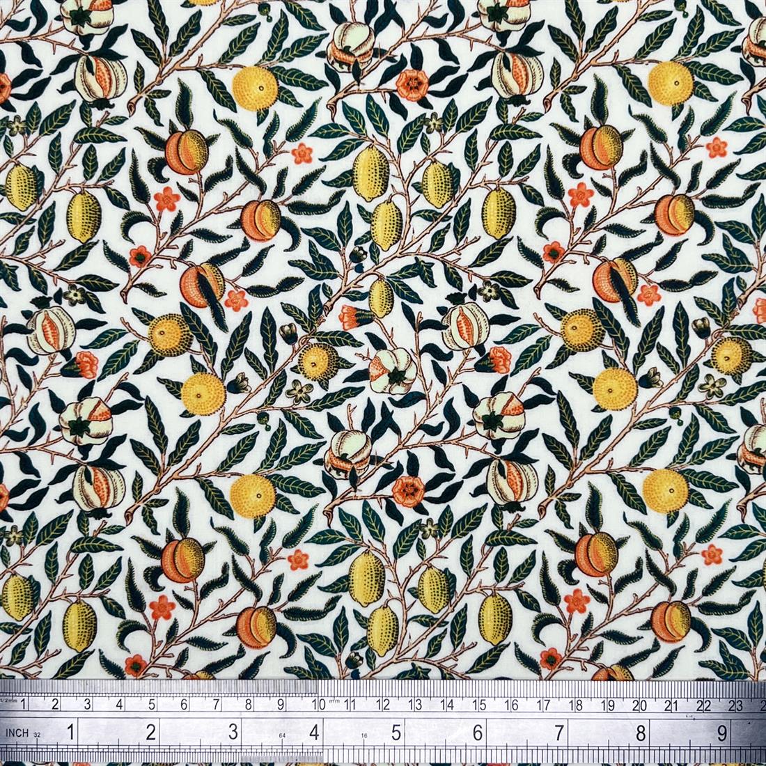 Multicolour Cotton William Morris - Pomegranate Cream