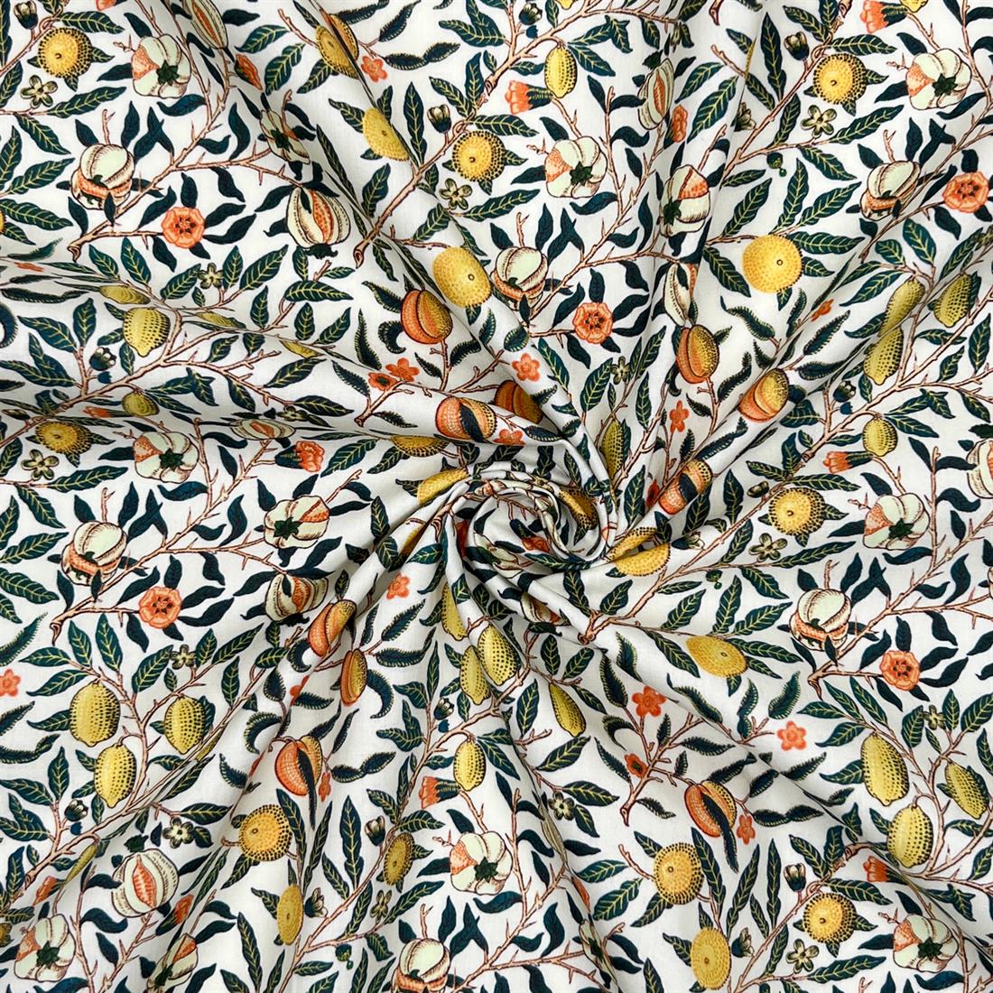 Multicolour Cotton William Morris - Pomegranate Cream
