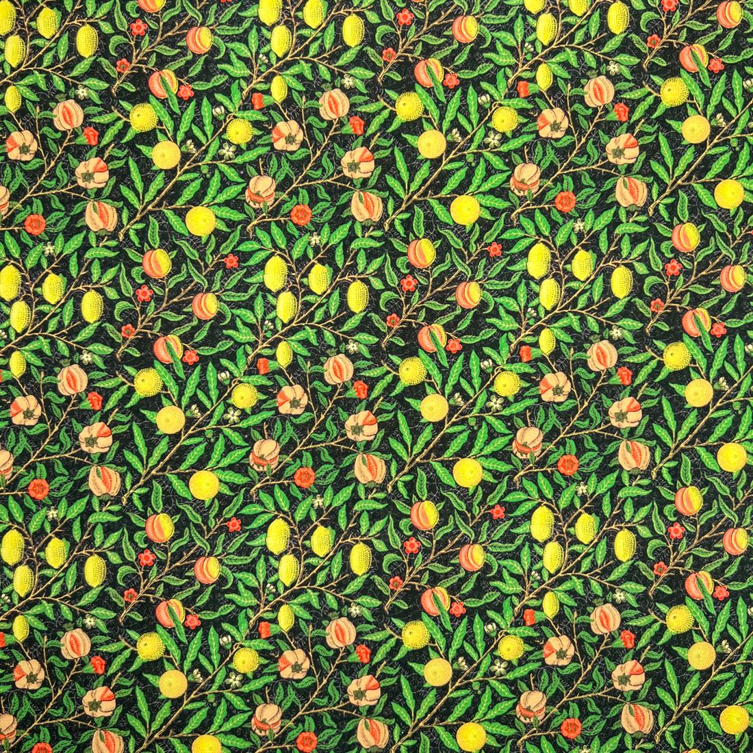 Multicolour Cotton William Morris - Pomegranate Black