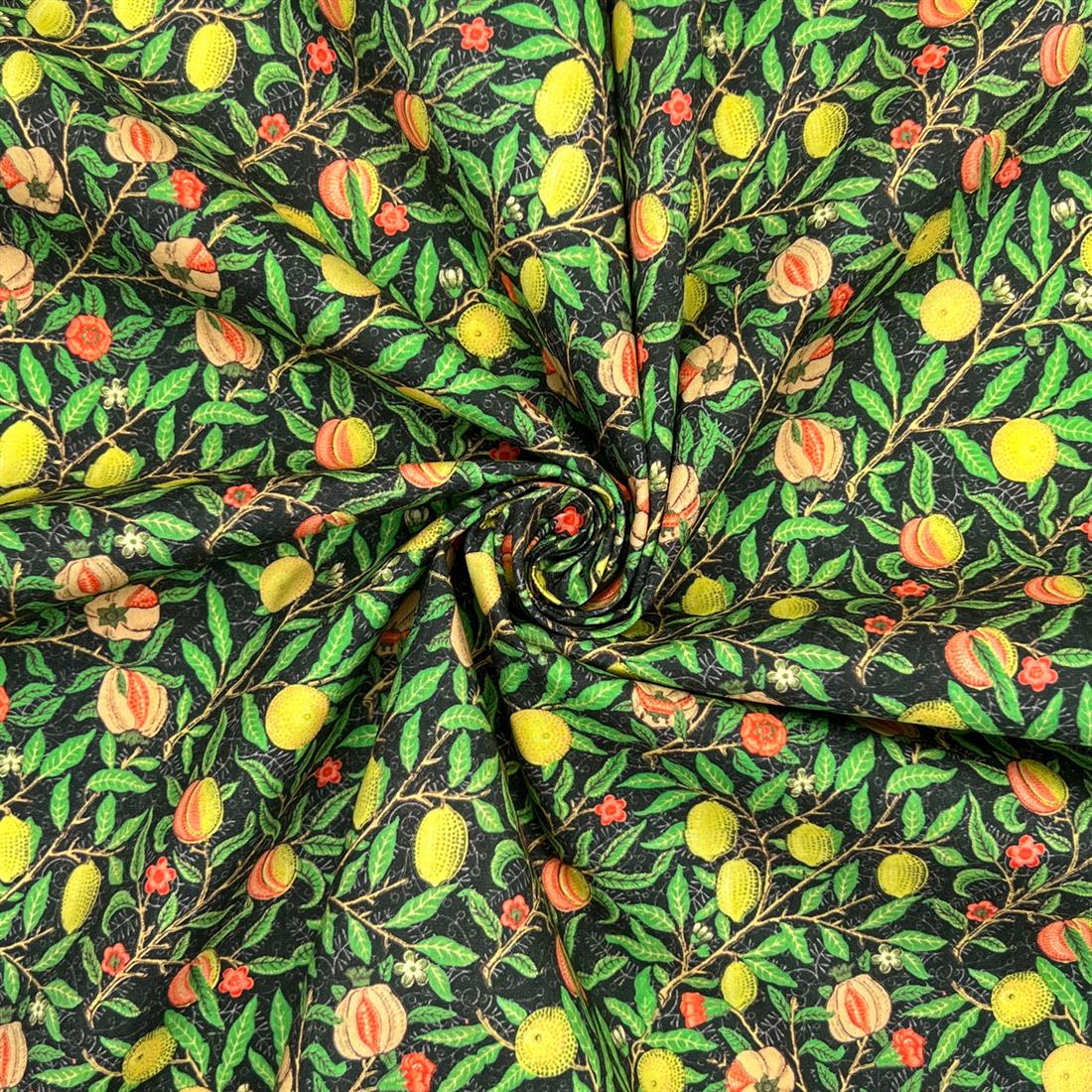 Multicolour Cotton William Morris - Pomegranate Black