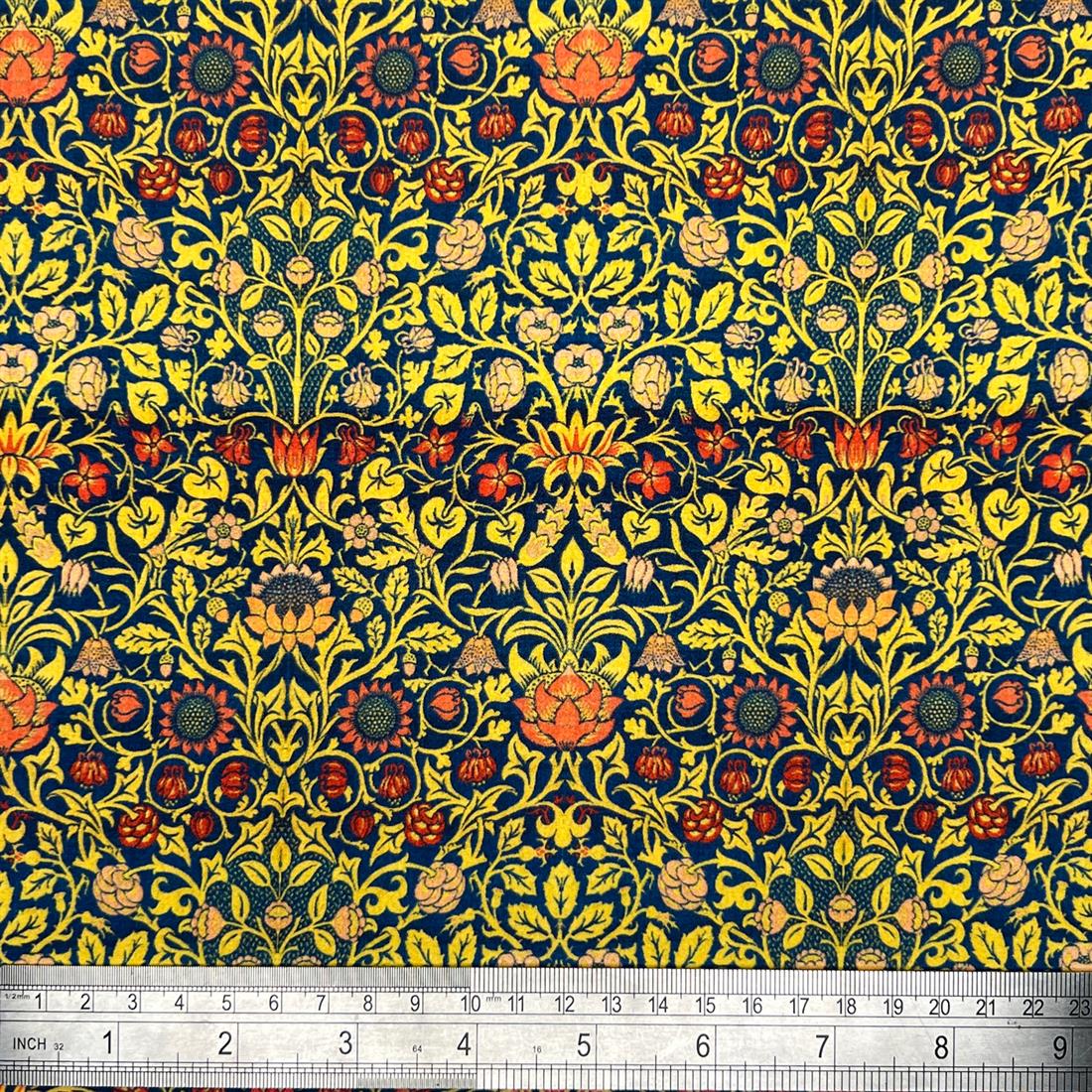 Multicolour Cotton William Morris - Violet and Columbine