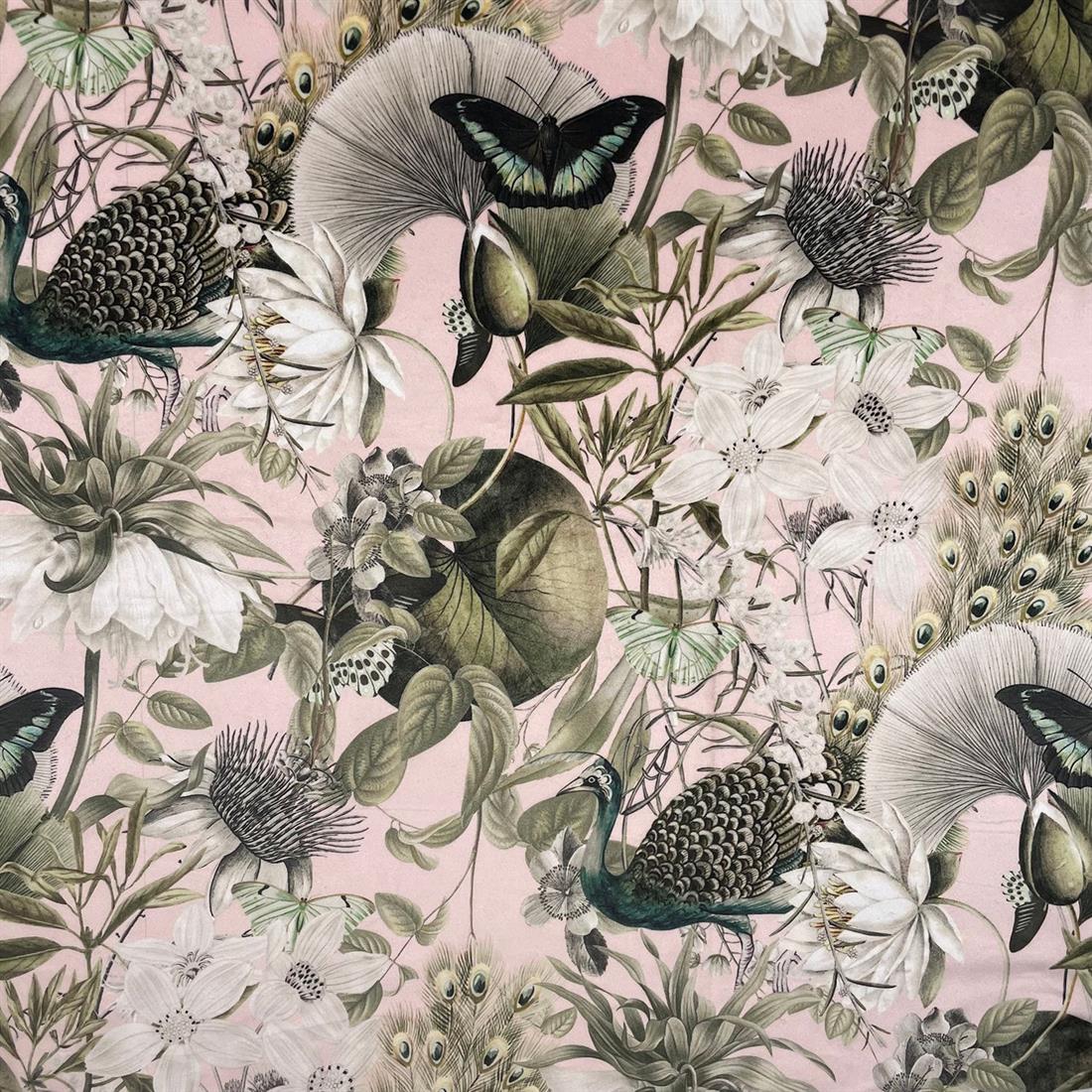 Baby Pink Digital Print Velvet Printed Velvets
