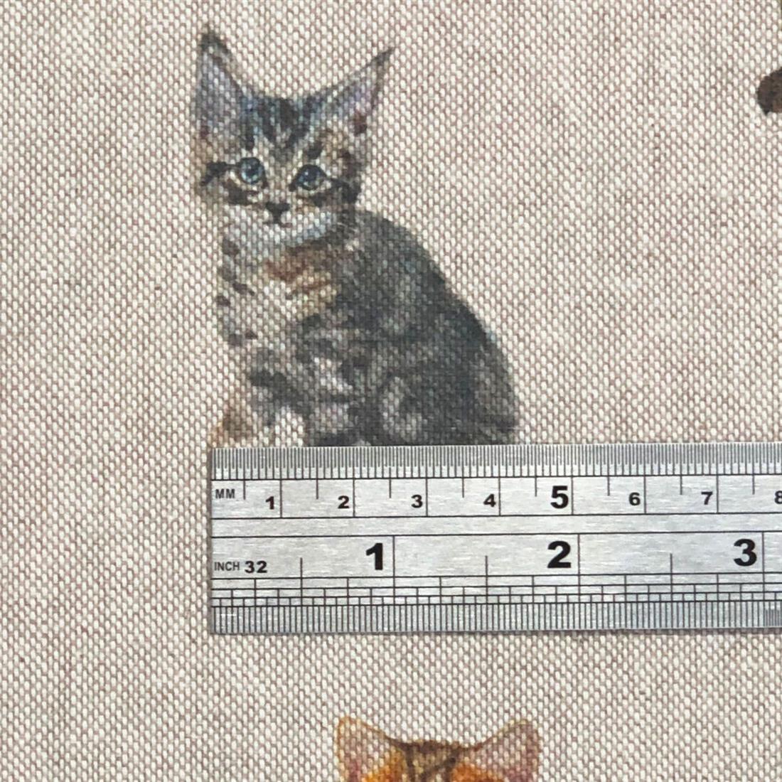 Natural Linen Printed Canvas Fabric