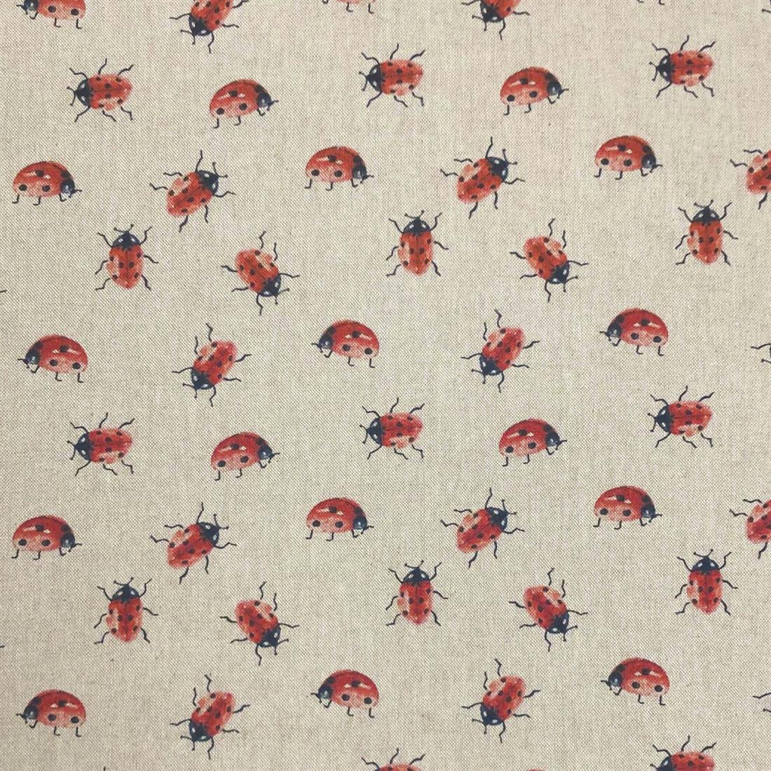 Natural Linen Printed Canvas Fabric