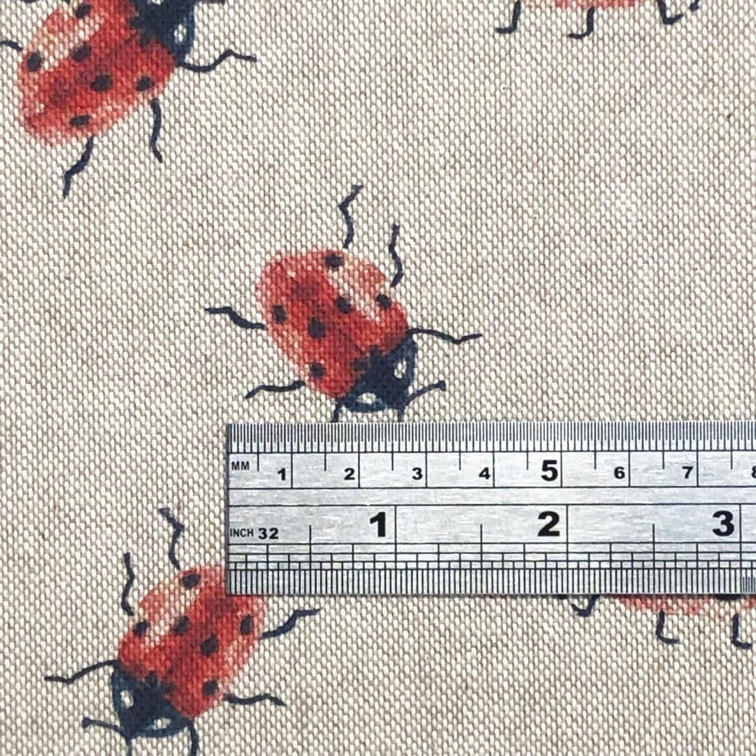 Natural Linen Printed Canvas Fabric