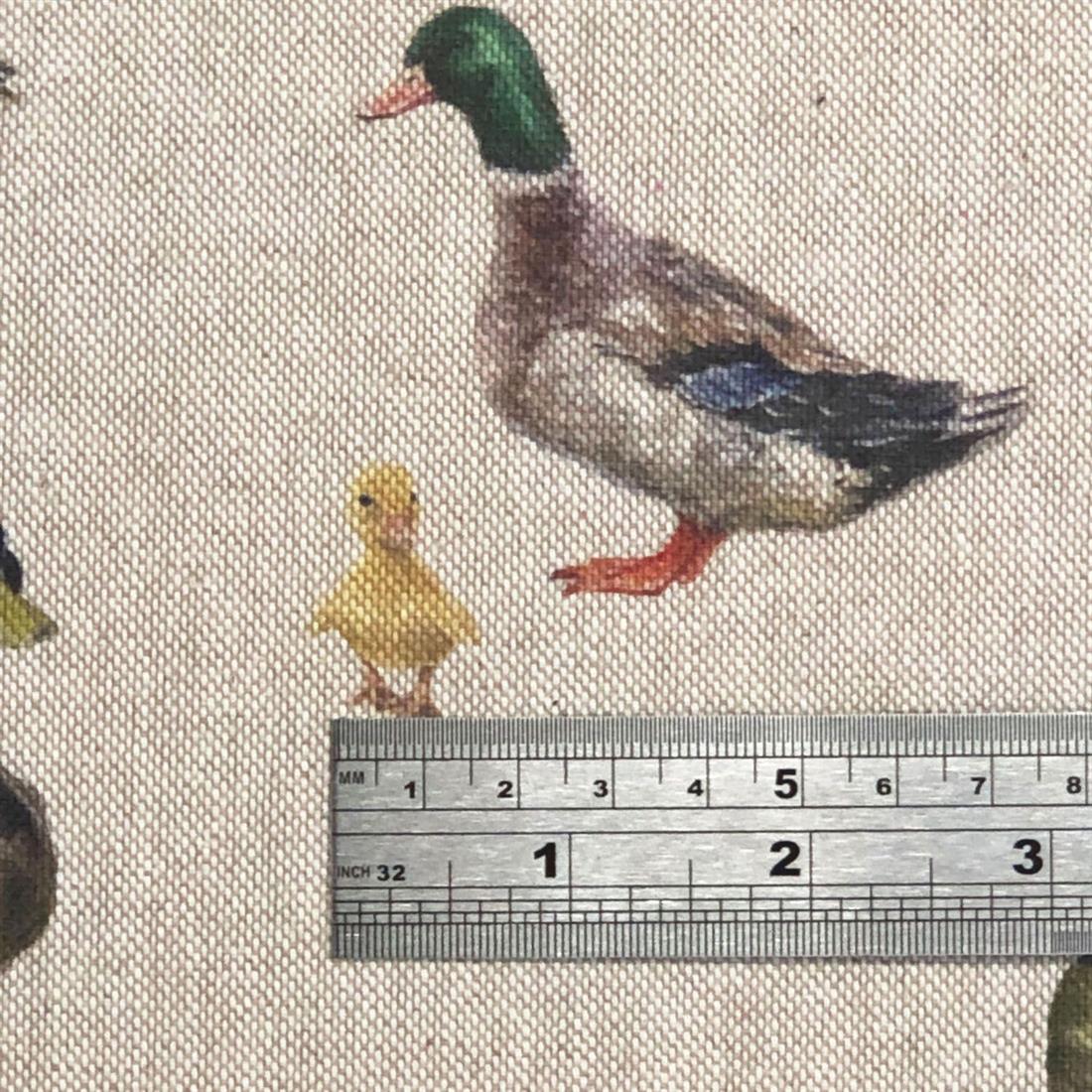 Natural Mallards - Quality Cotton Linen Fabric Upholstery Furnishing