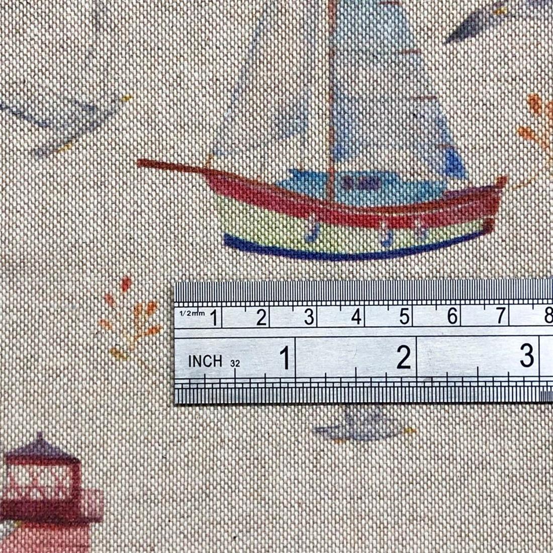 Natural Sailing - Quality Cotton Linen Fabric Upholstery Furnishing