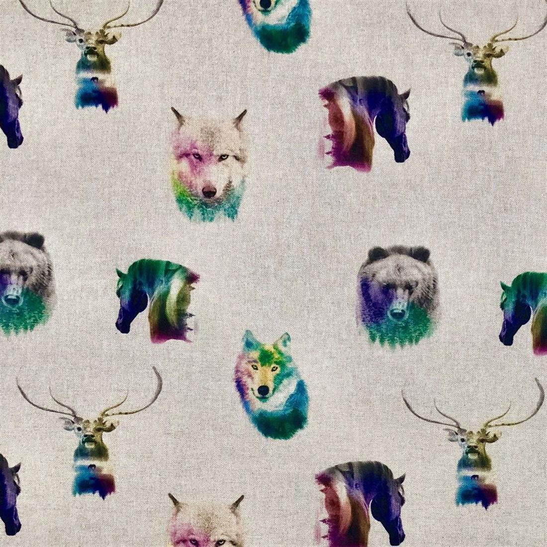 Natural Linen Nordic Animals
