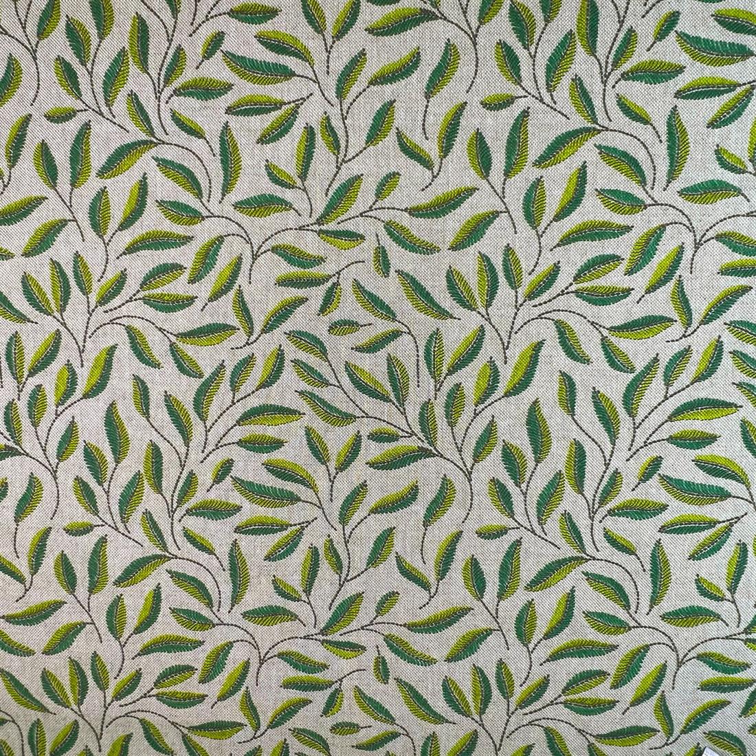 Natural Linen Printed Canvas Fabric