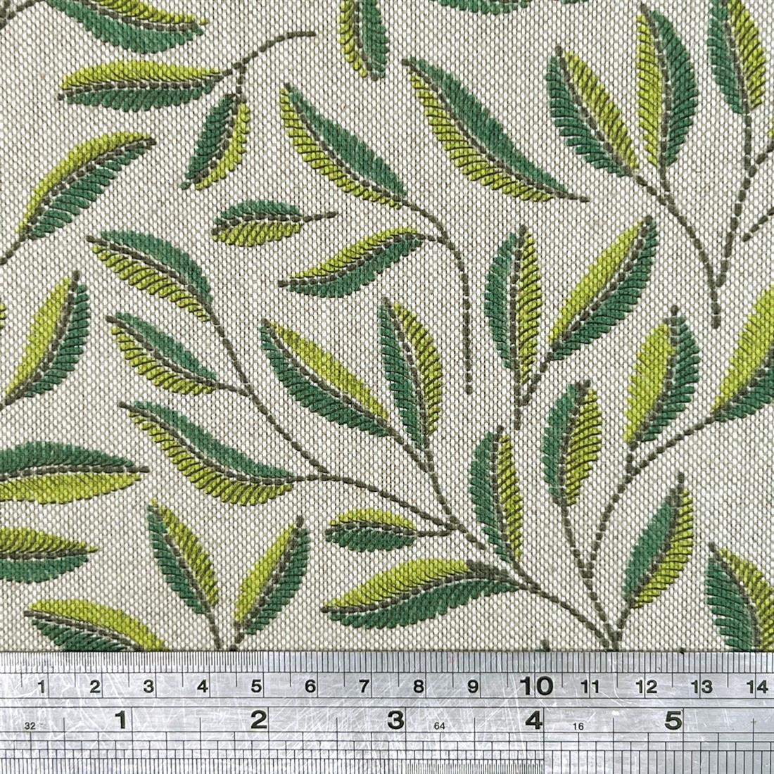 Natural Linen Printed Canvas Fabric