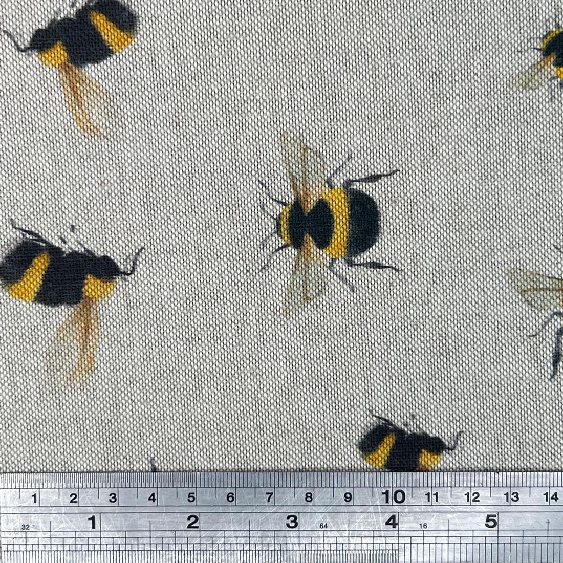 Natural Linen Printed Canvas Fabric