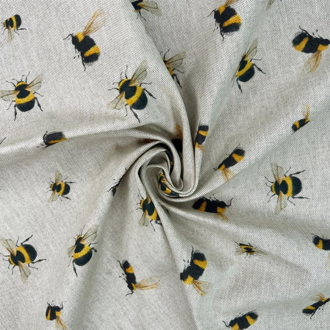 Natural Linen Printed Canvas Fabric
