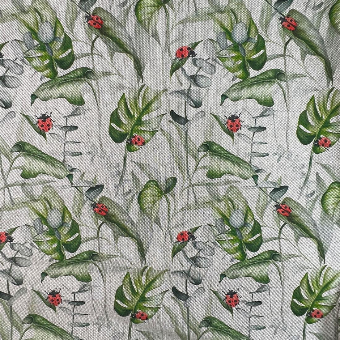 Natural Linen Printed Canvas Fabric
