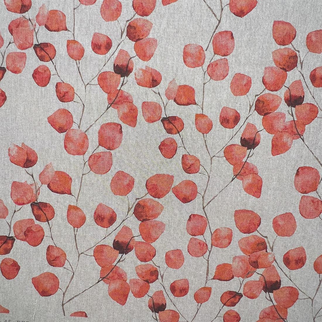 Spice Linen Printed Canvas Fabric