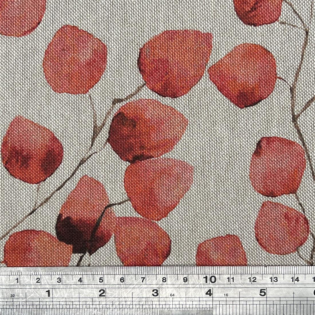 Spice Linen Printed Canvas Fabric