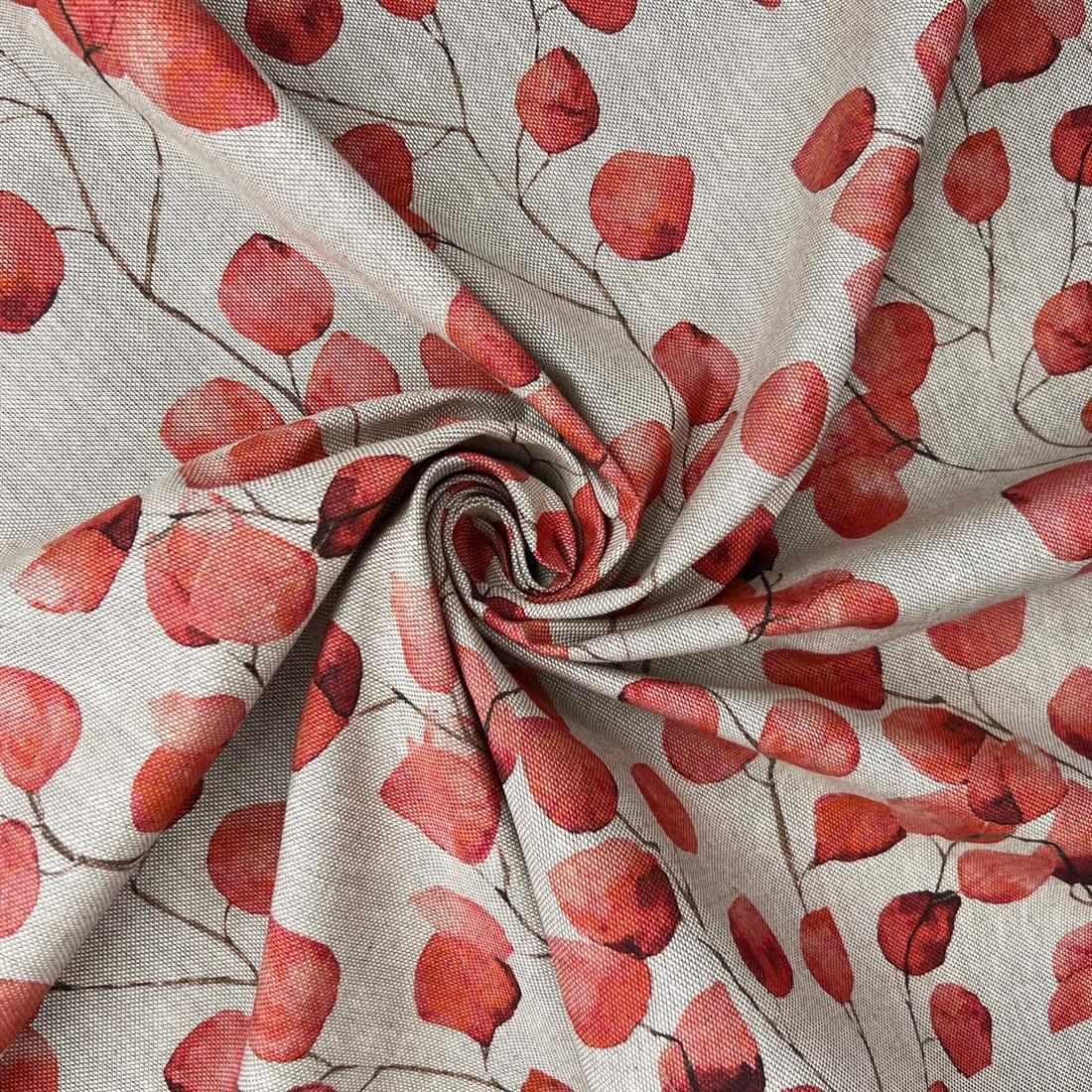 Spice Linen Printed Canvas Fabric